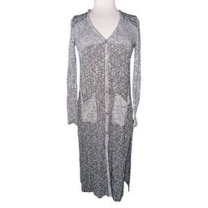 FP2 Saturday Sunday Anthropologie Semana Gray Heather Knit Duster Cardigan Sweat